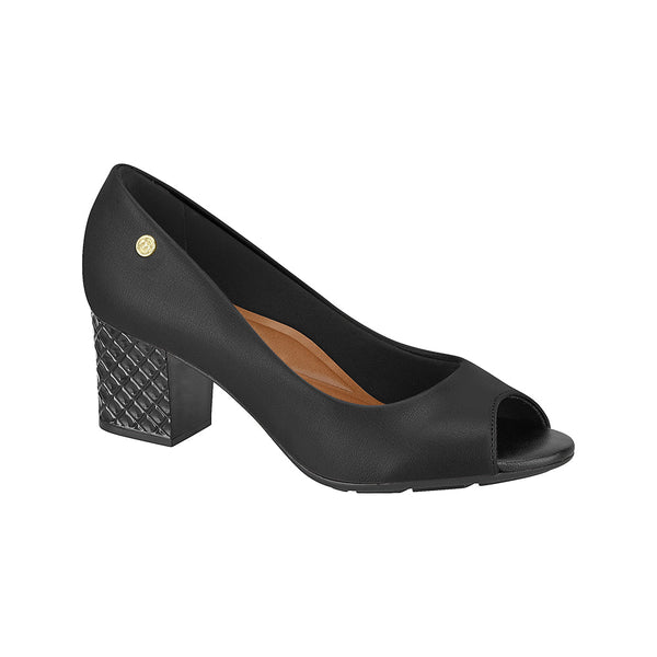 ⚜️Peep Toe Black Salto Bloco Moleca✅